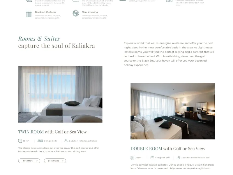 Изработка на сайт Lighthouse Golf & Spa Hotel — интерактивна карта на комплекса
